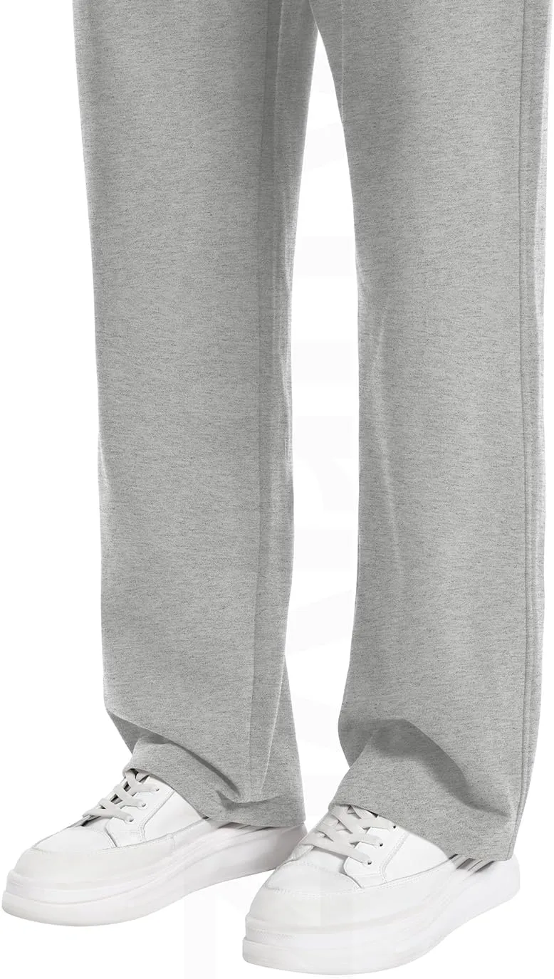 Auriviz Widen Waistband Sweat Pants for Women Exposed Pockets Lounge Sweatpants Straight Leg Pants 29 Inseam