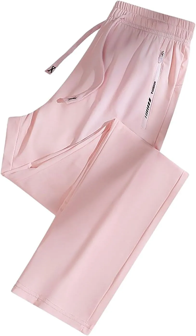 Beeswan Pants for Women Over 50 Ultra Stretch Breathable Casual Pant Quick Dry Elastic Waist Trousers with Pockets