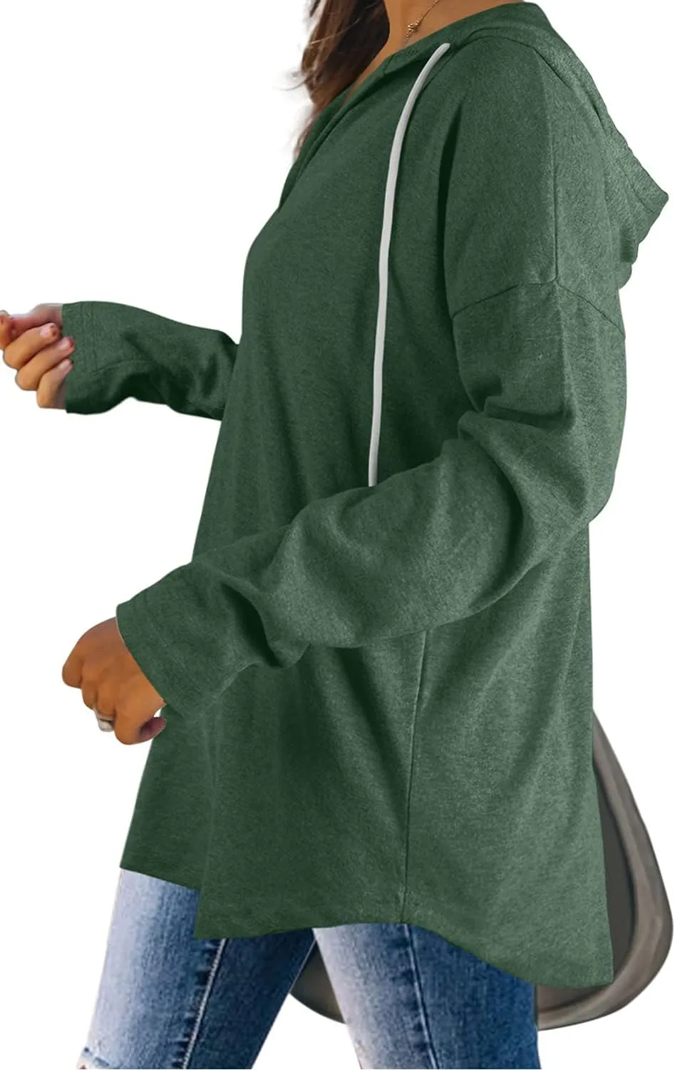 Bofell Womens Fashion Tops Hoodies for Women Pullover Oversized Sweatshirts Long SLeeve Shirts Loose Fit