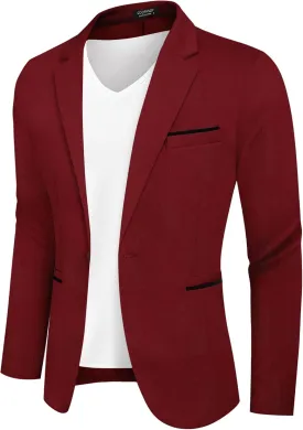 COOFANDY Men's Casual Blazer Jacket Slim Fit Sports Coat Business Suit Jackets One Button