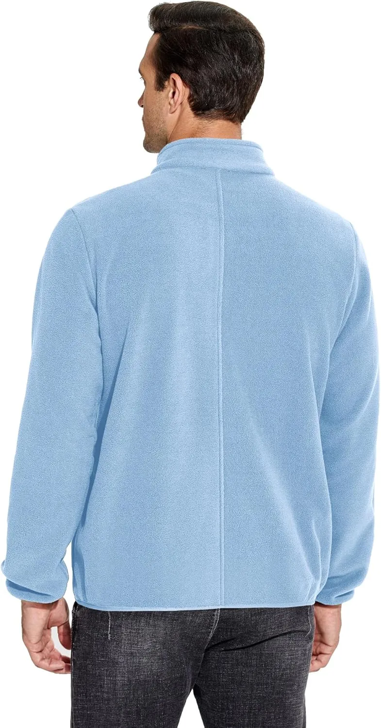 COOFANDY Men's Soft Polar Fleece Jacket Lightweight Full Zip Jackets Casual Outdoor Warm Jackets Coats with Pockets