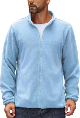 COOFANDY Men's Soft Polar Fleece Jacket Lightweight Full Zip Jackets Casual Outdoor Warm Jackets Coats with Pockets