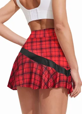 Ekouaer Tennis Skirts for Women Pleated Athletic Golf Skorts Skirt with Shorts Pockets Lightweight Running Workout Skirt