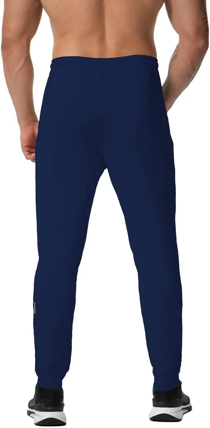 GYMELITE Men's Gym Sweatpants Workout Joggers Active Athletic Jogger Pants with Zipper Pockets Casual Running Track Pants