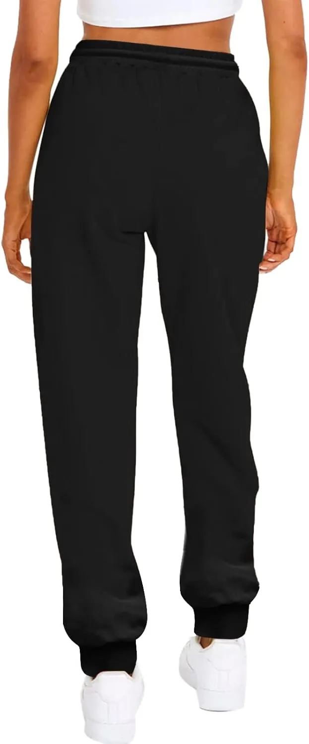 Joggers for Women Casual Fleece Baggy Sweatpants Jogger Pants with Pockets Drawstring Cinch Bottom Sweatpants