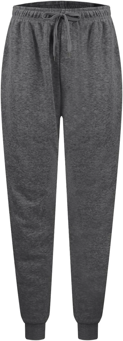 Joggers for Women Casual Fleece Baggy Sweatpants Jogger Pants with Pockets Drawstring Cinch Bottom Sweatpants