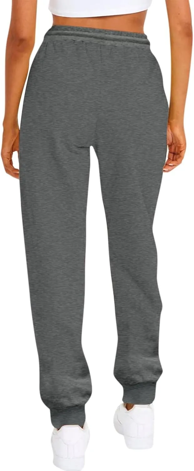 Joggers for Women Casual Fleece Baggy Sweatpants Jogger Pants with Pockets Drawstring Cinch Bottom Sweatpants