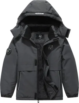 Kid's Waterproof Ski Jacket Warm Winter Coat Boys Snowboarding Jackets Outdoor