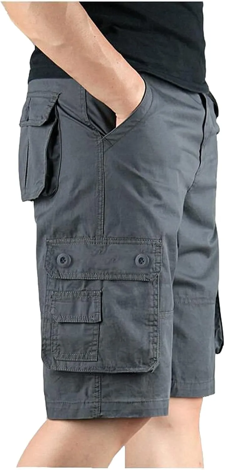 Mens Summer Cargo Shorts Lightweight Outdoor Beach Dress Work Walking Golf Shorts Big and Tall Pants with Pockets