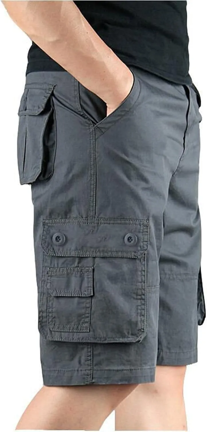 Mens Summer Cargo Shorts Lightweight Outdoor Beach Dress Work Walking Golf Shorts Big and Tall Pants with Pockets