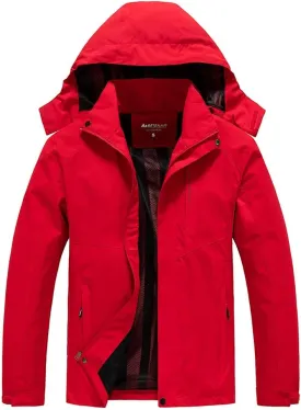 Men's Waterproof Rain Jacket Lightweight Mountain Sports Outdoor Trench Softshell Windproof Jacket for Hiking
