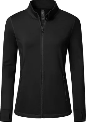 MoFiz Women's Full Zip Hiking Shirt Lightweight UPF 50  Sun Protection Running Jacket Long Sleeve Sports Outdoor Top Pockets