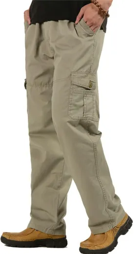 Sweatpant for Men Full Elastic Waist Pull-On Cargo Pants Lightweight Casual Trousers Workwear