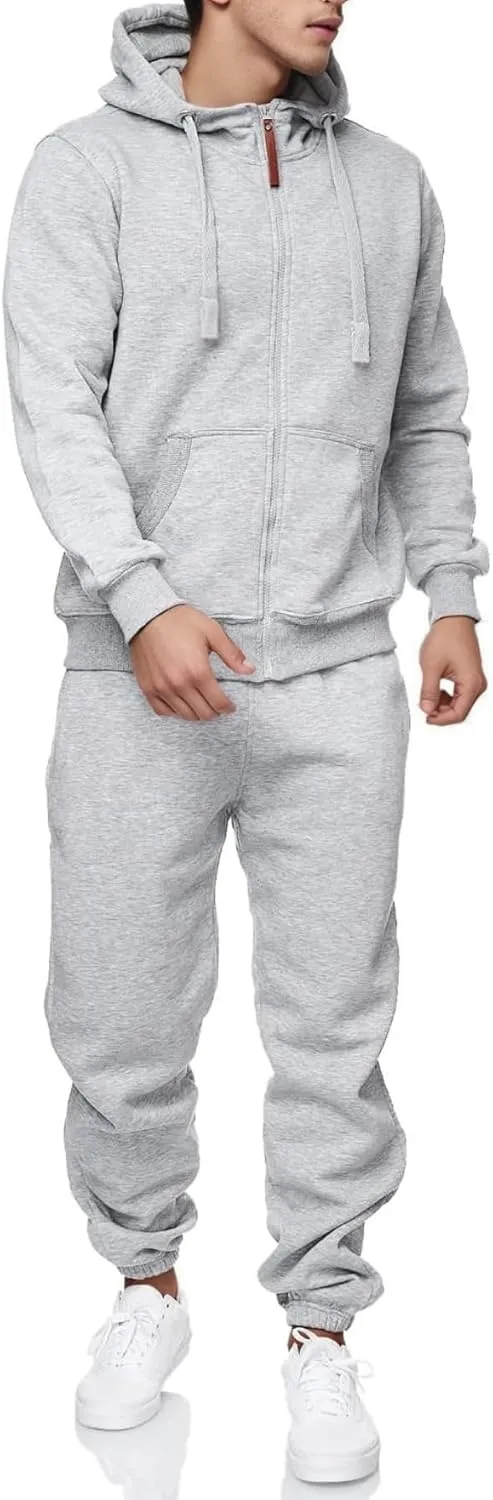 Sweatsuits for Men 2 Piece Men's Jogging Tracksuit Set Hoodie Casual Athletic Long Sleeve Zipper Suit Set