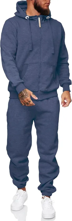 Sweatsuits for Men 2 Piece Men's Jogging Tracksuit Set Hoodie Casual Athletic Long Sleeve Zipper Suit Set