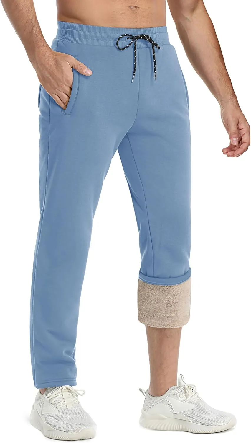 TACVASEN Men's Fleece Winter Pants Warm Sherpa Lined Sweatpants Heavyweight Thermal Lounge Athletic Track Joggers