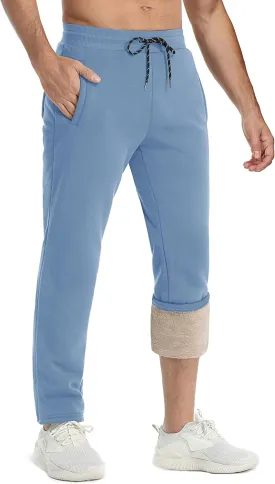 TACVASEN Men's Fleece Winter Pants Warm Sherpa Lined Sweatpants Heavyweight Thermal Lounge Athletic Track Joggers