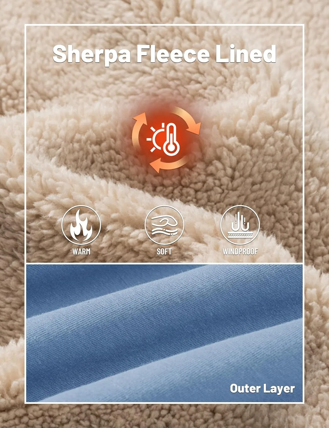 TACVASEN Men's Fleece Winter Pants Warm Sherpa Lined Sweatpants Heavyweight Thermal Lounge Athletic Track Joggers