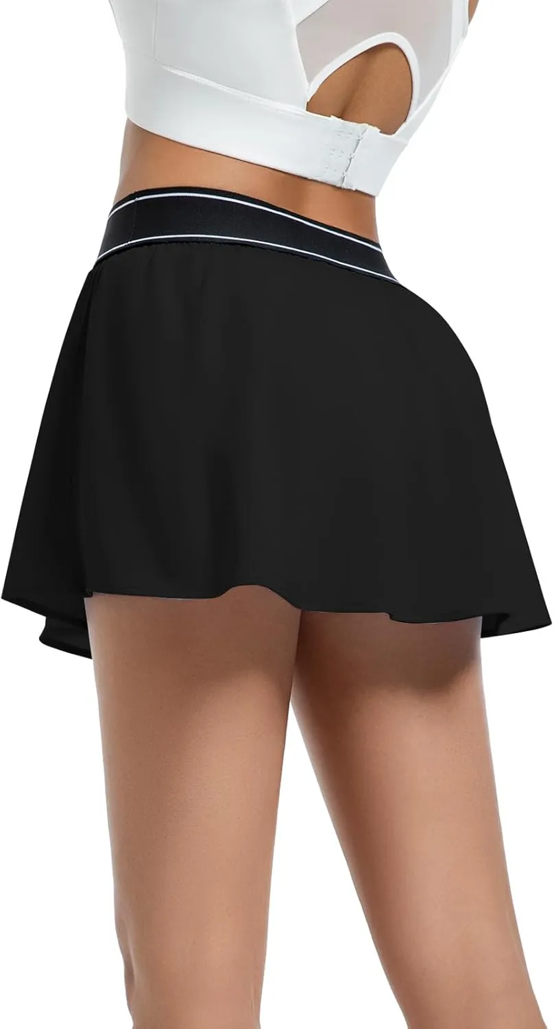 Tennis Skirts for Women with Shorts and Pocket Golf Mini Skirts Athletic Skorts for Sports Running Pickleball Skater
