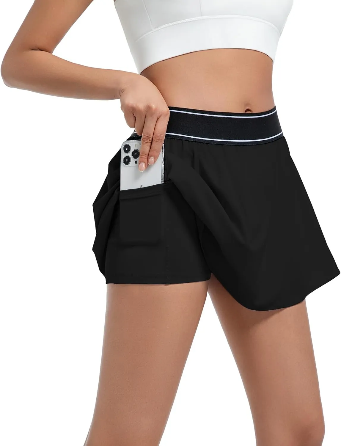 Tennis Skirts for Women with Shorts and Pocket Golf Mini Skirts Athletic Skorts for Sports Running Pickleball Skater