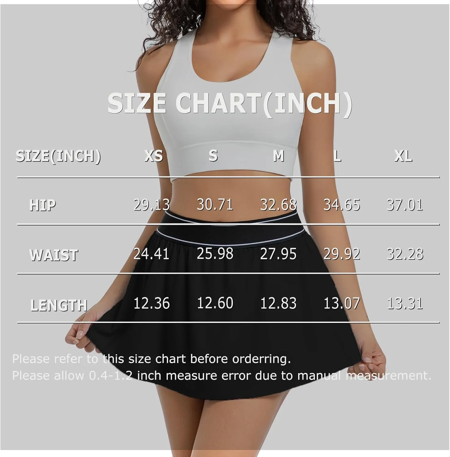 Tennis Skirts for Women with Shorts and Pocket Golf Mini Skirts Athletic Skorts for Sports Running Pickleball Skater