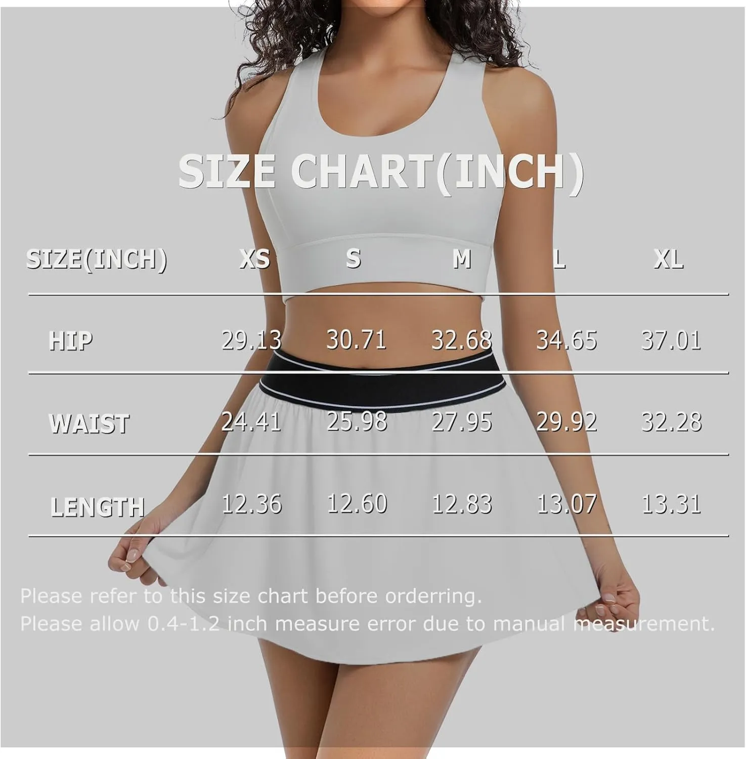 Tennis Skirts for Women with Shorts and Pocket Golf Mini Skirts Athletic Skorts for Sports Running Pickleball Skater