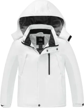 ZSHOW Boys' Waterproof Ski Jacket Windbproof Hooded Mountain Sportswear Outdoor Raincoat